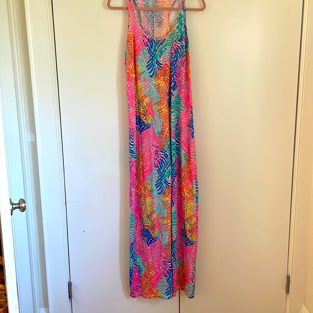Lilly Pulitzer Coral Maxi Dress M